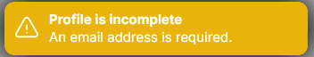 Profil incomplet