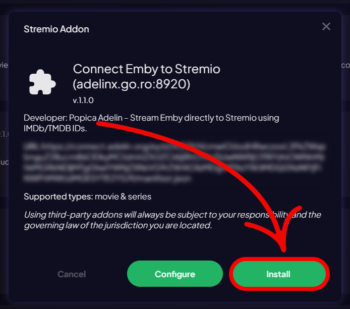 Install Plugin in Stremio