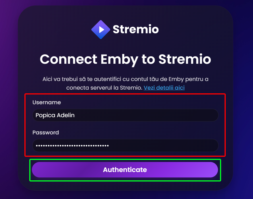 Login Emby