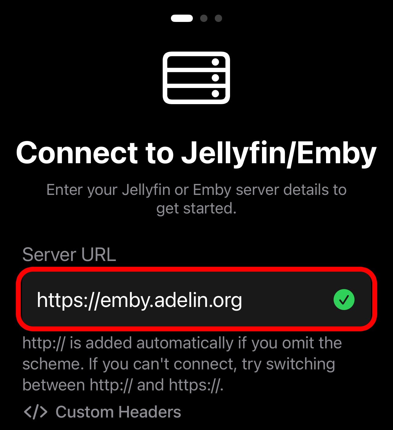 Adăugare Server URL